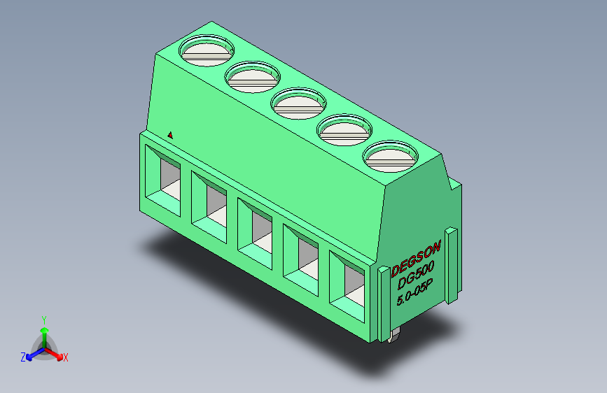 DEGSON DG500 系列 5.05.087.62mm 接线端子-DG500-5.0-05P-14-00AH