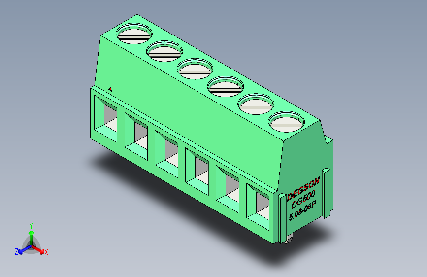 DEGSON DG500 系列 5.05.087.62mm 接线端子-DG500-5.08-06P-14-00AH