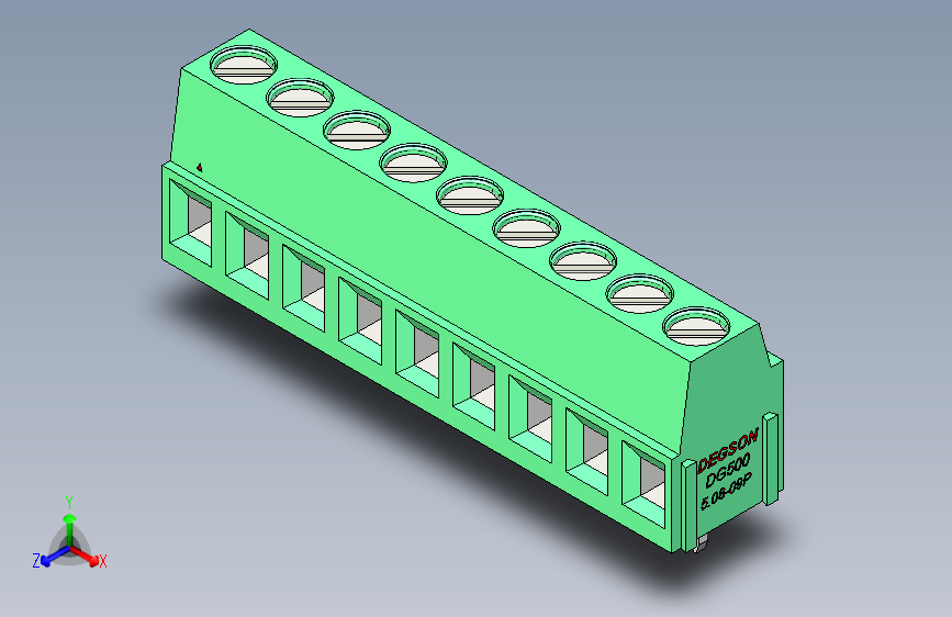 DEGSON DG500 系列 5.05.087.62mm 接线端子-DG500-5.08-09P-14-00AH