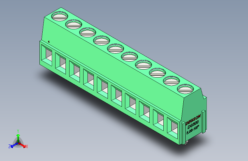 DEGSON DG500 系列 5.05.087.62mm 接线端子-DG500-5.08-10P-14-00AH