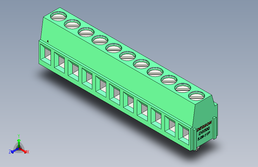 DEGSON DG500 系列 5.05.087.62mm 接线端子-DG500-5.08-11P-14-00AH