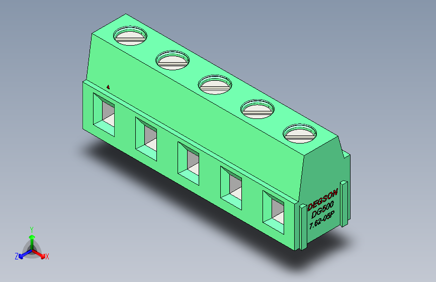 DEGSON DG500 系列 5.05.087.62mm 接线端子-DG500-7.62-05P-14-00AH