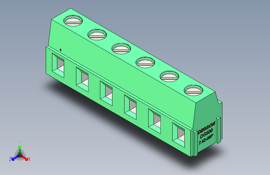 DEGSON DG500 系列 5.05.087.62mm 接线端子-DG500-7.62-06P-14-00AH