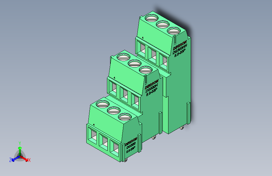 DEGSON DG500 系列 5.05.087.62mm 接线端子-DG500A3-5.0-09P-14-00AH