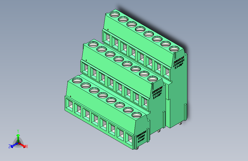 DEGSON DG500 系列 5.05.087.62mm 接线端子-DG500A3-5.0-24P-14-00AH
