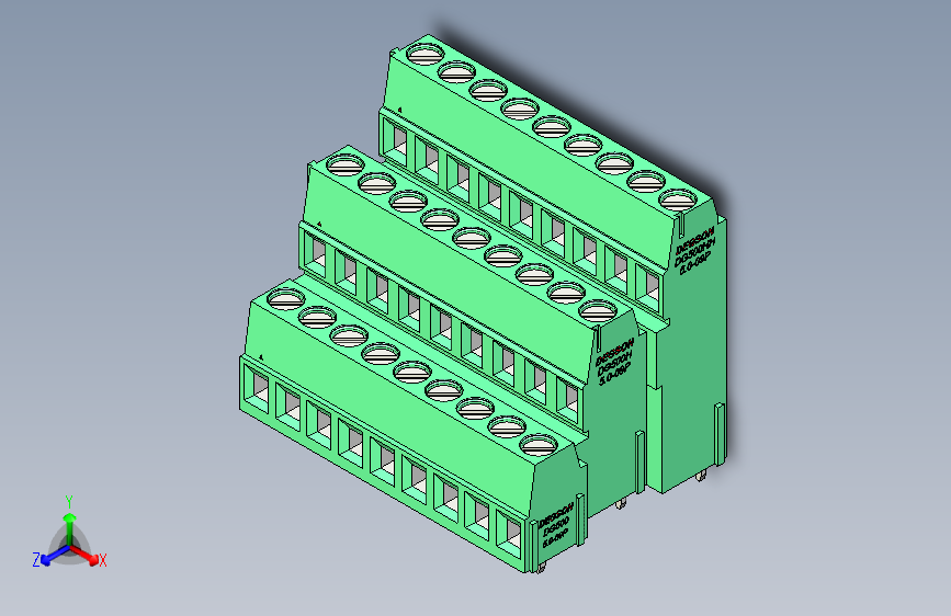 DEGSON DG500 系列 5.05.087.62mm 接线端子-DG500A3-5.0-27P-14-00AH