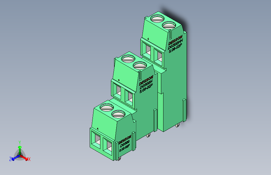 DEGSON DG500 系列 5.05.087.62mm 接线端子-DG500A3-5.08-06P-14-00AH