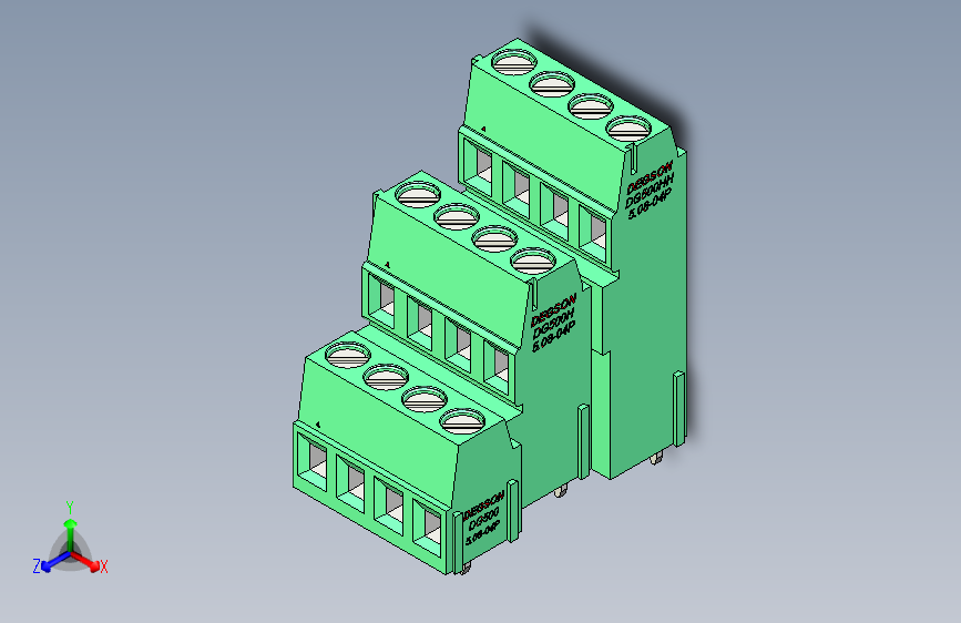 DEGSON DG500 系列 5.05.087.62mm 接线端子-DG500A3-5.08-12P-14-00AH