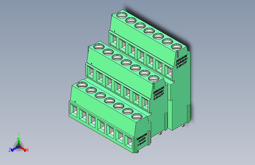 DEGSON DG500 系列 5.05.087.62mm 接线端子-DG500A3-5.08-21P-14-00AH