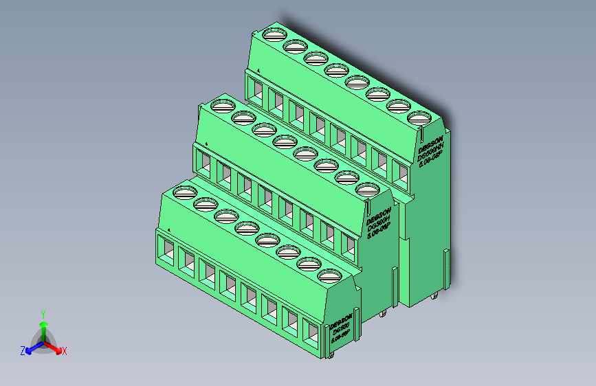 DEGSON DG500 系列 5.05.087.62mm 接线端子-DG500A3-5.08-24P-14-00AH
