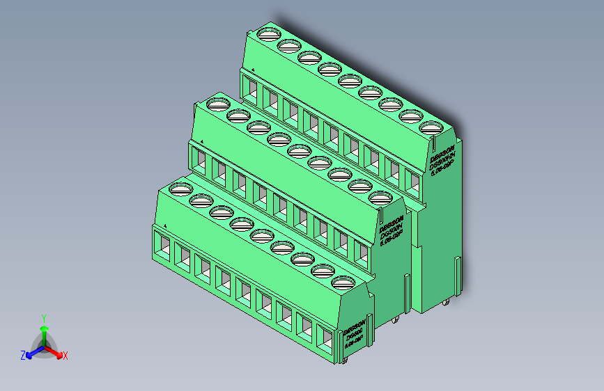 DEGSON DG500 系列 5.05.087.62mm 接线端子-DG500A3-5.08-27P-14-00AH