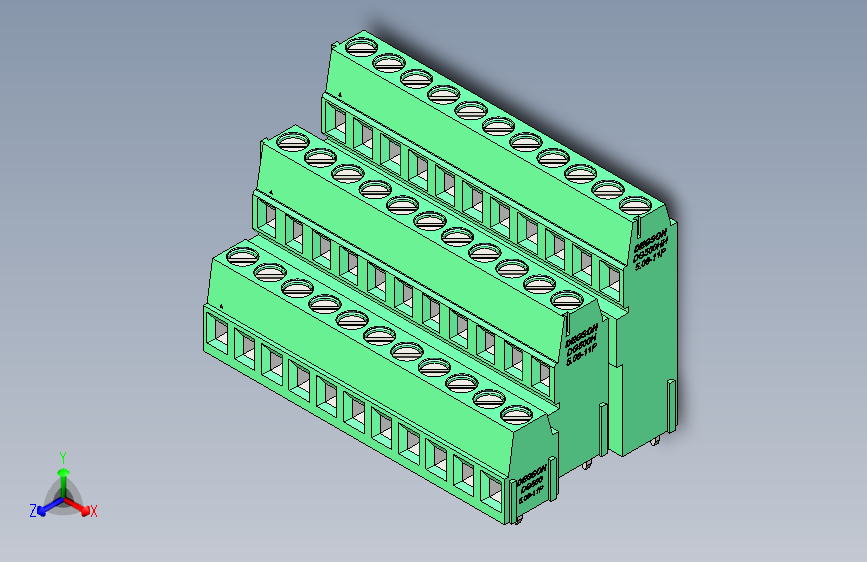 DEGSON DG500 系列 5.05.087.62mm 接线端子-DG500A3-5.08-33P-14-00AH