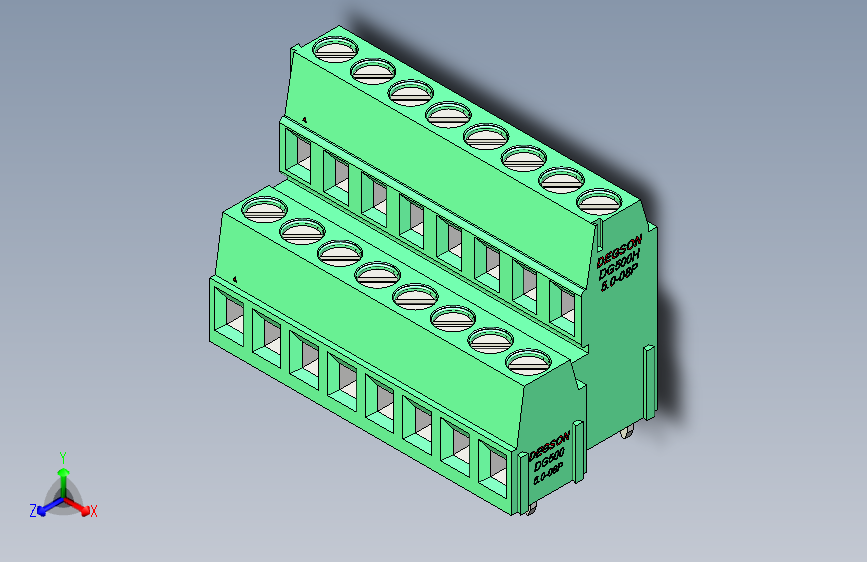 DEGSON DG500 系列 5.05.087.62mm 接线端子-DG500A-5.0-16P-14-00AH