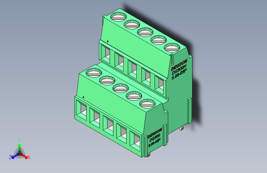 DEGSON DG500 系列 5.05.087.62mm 接线端子-DG500A-5.08-10P-14-00AH