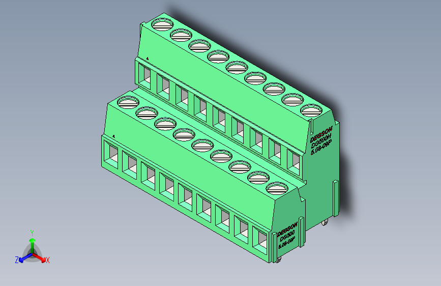 DEGSON DG500 系列 5.05.087.62mm 接线端子-DG500A-5.08-18P-14-00AH