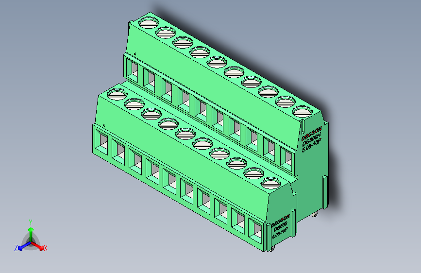 DEGSON DG500 系列 5.05.087.62mm 接线端子-DG500A-5.08-20P-14-00AH