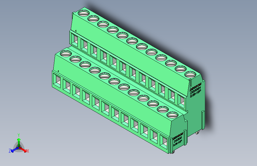 DEGSON DG500 系列 5.05.087.62mm 接线端子-DG500A-5.08-24P-14-00AH