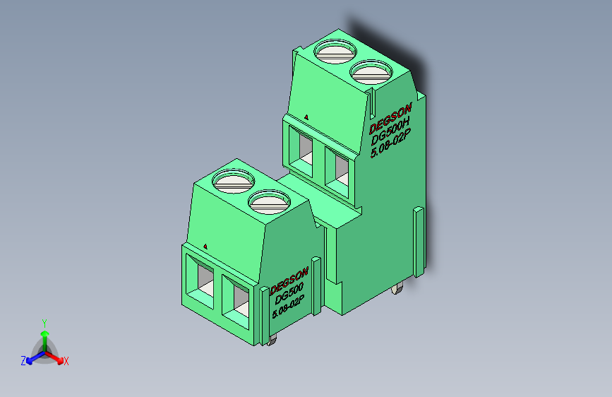 DEGSON DG500 系列 5.05.087.62mm 接线端子-DG500B-5.08-04P-14-00AH