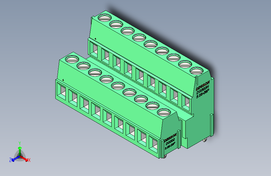 DEGSON DG500 系列 5.05.087.62mm 接线端子-DG500B-5.08-18P-14-00AH