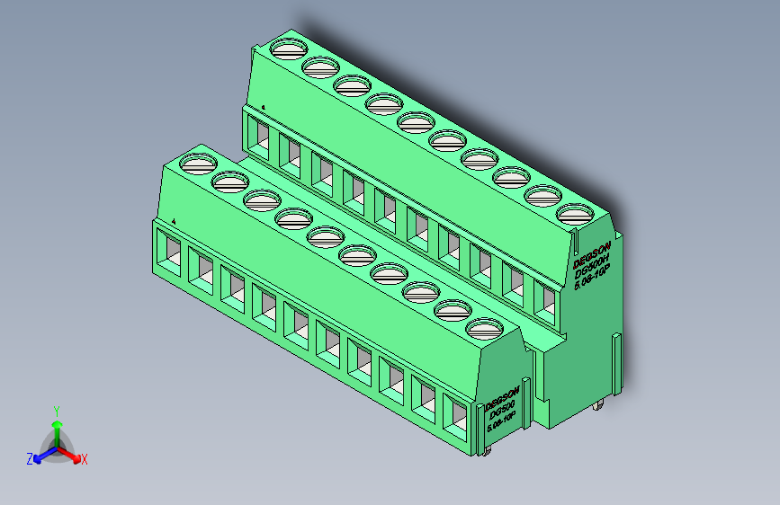 DEGSON DG500 系列 5.05.087.62mm 接线端子-DG500B-5.08-20P-14-00AH
