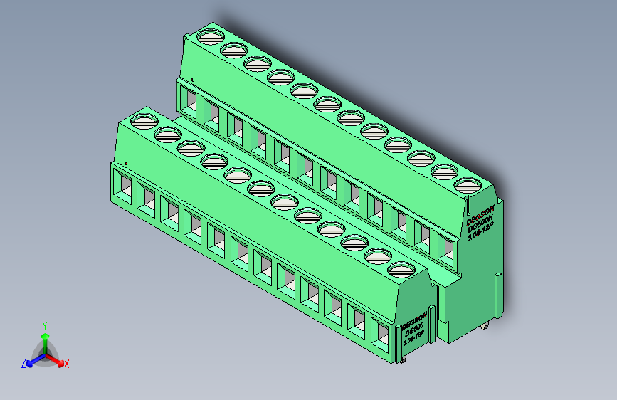 DEGSON DG500 系列 5.05.087.62mm 接线端子-DG500B-5.08-24P-14-00AH