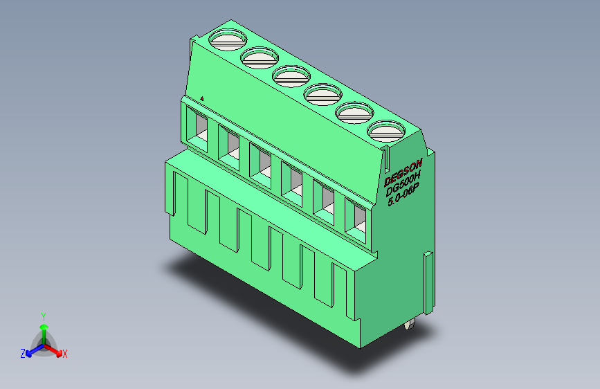DEGSON DG500 系列 5.05.087.62mm 接线端子-DG500H-5.0-06P-14-00AH