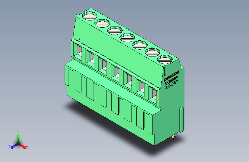 DEGSON DG500 系列 5.05.087.62mm 接线端子-DG500H-5.0-07P-14-00AH