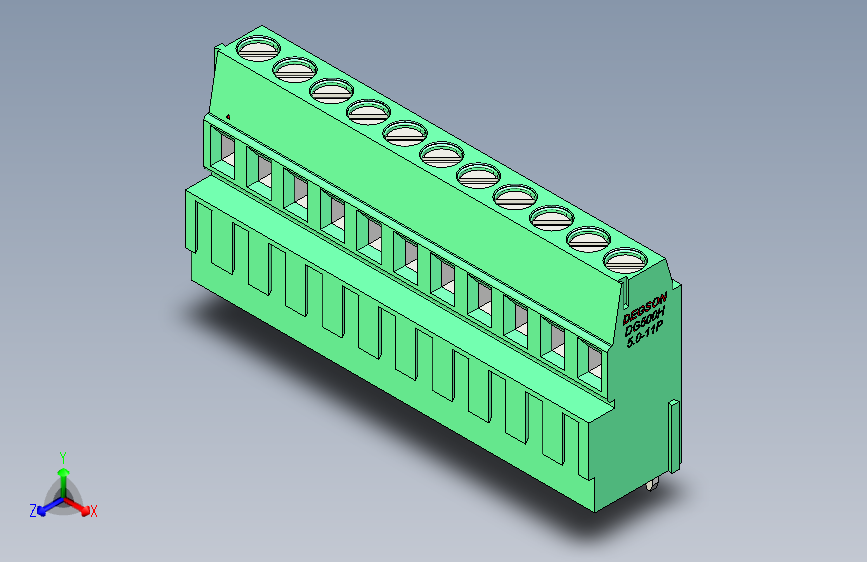 DEGSON DG500 系列 5.05.087.62mm 接线端子-DG500H-5.0-11P-14-00AH