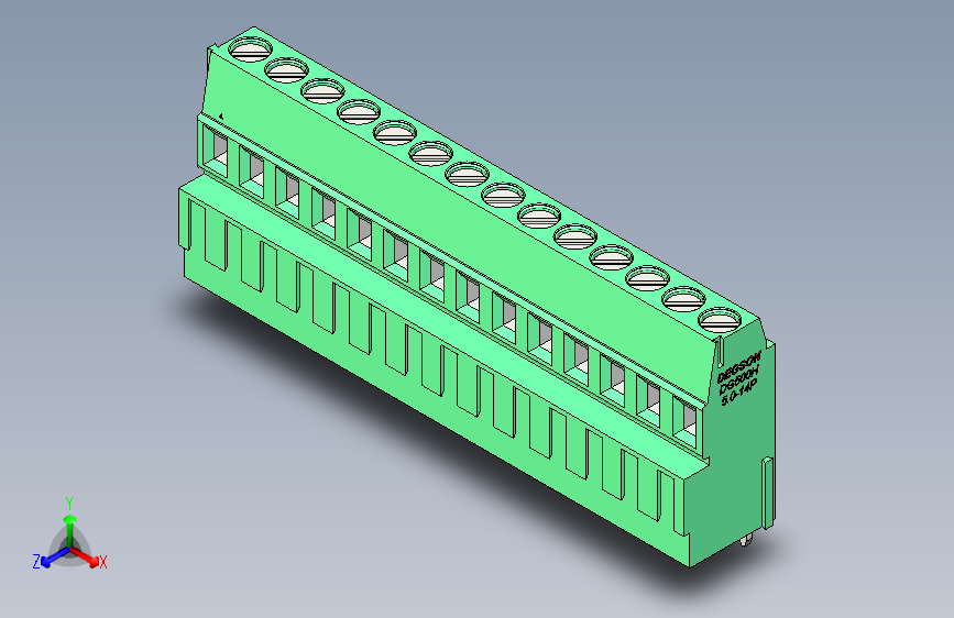 DEGSON DG500 系列 5.05.087.62mm 接线端子-DG500H-5.0-14P-14-00AH