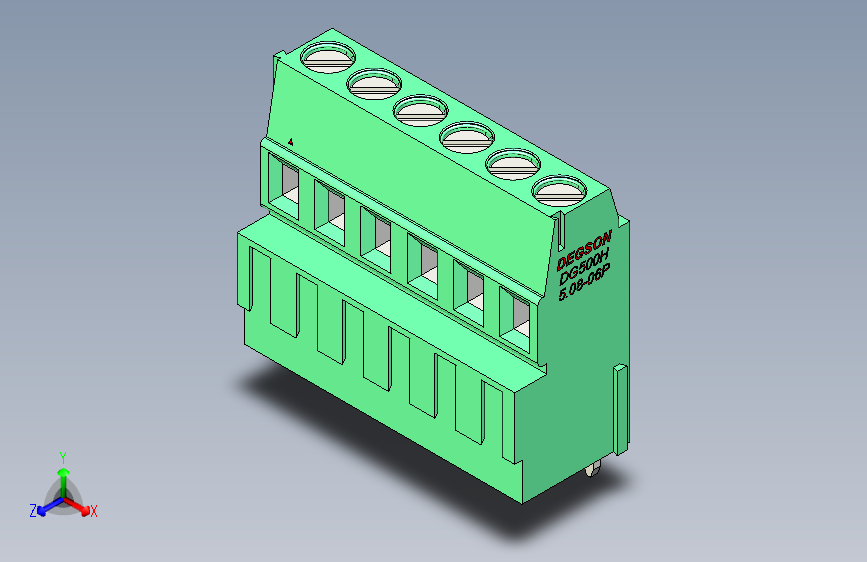 DEGSON DG500 系列 5.05.087.62mm 接线端子-DG500H-5.08-06P-14-00AH