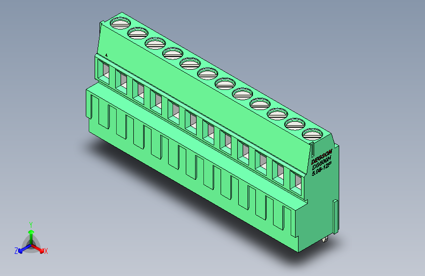DEGSON DG500 系列 5.05.087.62mm 接线端子-DG500H-5.08-12P-14-00AH