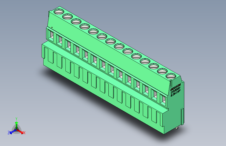 DEGSON DG500 系列 5.05.087.62mm 接线端子-DG500H-5.08-14P-14-00AH