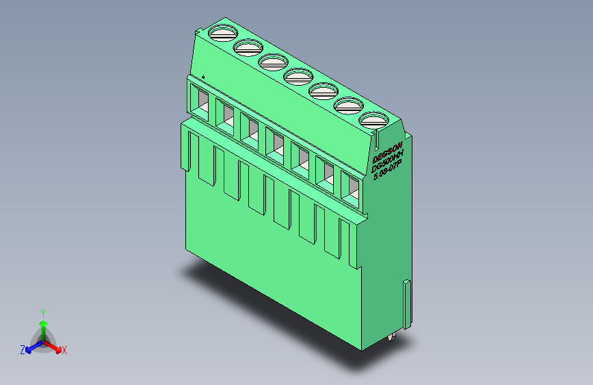 DEGSON DG500 系列 5.05.087.62mm 接线端子-DG500HH-5.08-07P-14-00AH
