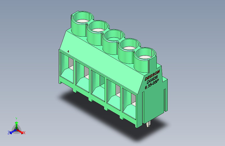 DEGSON DG636 系列 6.357.629.52mm 接线端子-DG636-6.35-05P-14-00AH