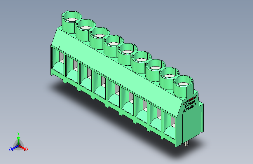 DEGSON DG636 系列 6.357.629.52mm 接线端子-DG636-6.35-09P-14-00AH