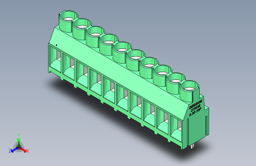 DEGSON DG636 系列 6.357.629.52mm 接线端子-DG636-6.35-10P-14-00AH