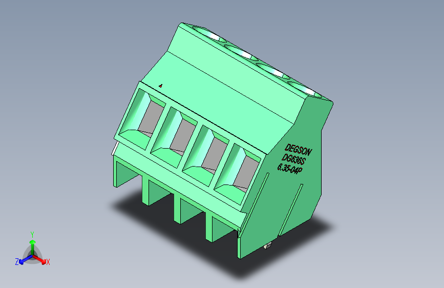 DEGSON DG636 系列 6.357.629.52mm 接线端子-DG636S-6.35-04P-14-00AH