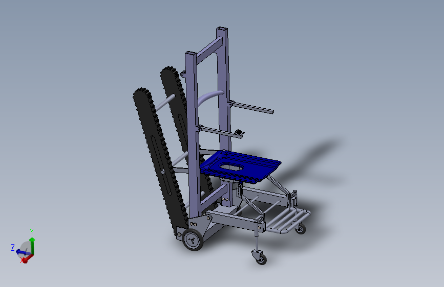 Stair Climbing Wheel Chair爬楼梯轮椅3D图纸 Solidworks设计