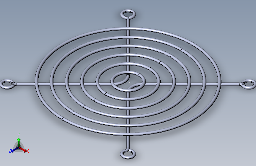 Fan Finger Guard - 92mm_SOLIDWORKS 2021_模型图纸下载 – 懒石网