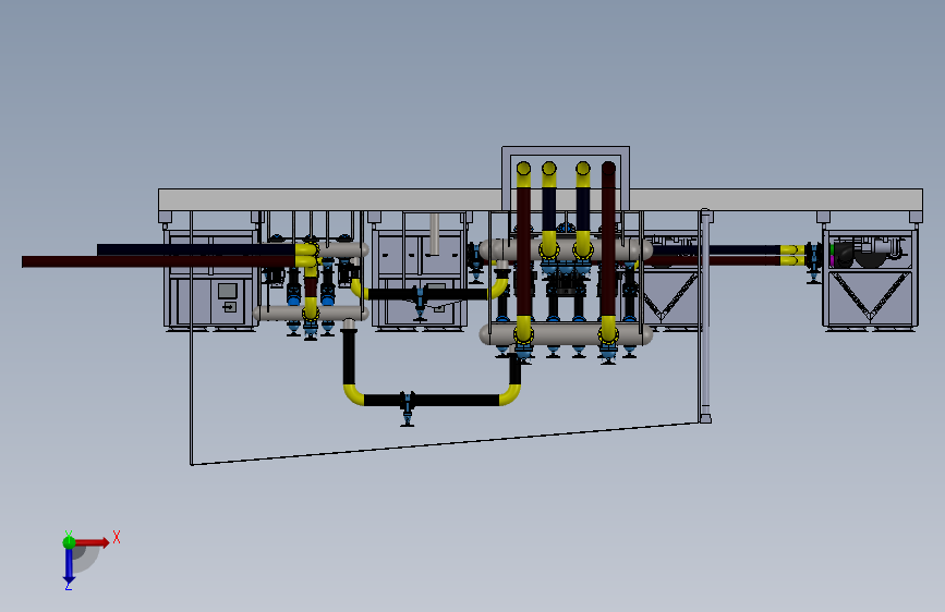 大型冷却系统由冷水机、泵和配件组成--igs x_t stp sw
