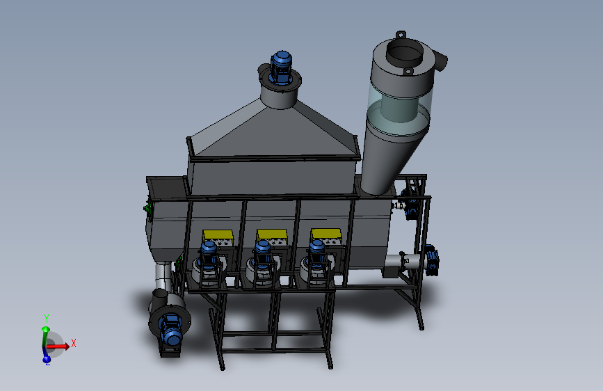 1965 СТ工业干燥设备3D模型图纸 Solidworks设计