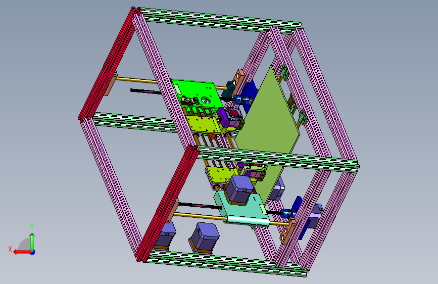 框架式兼容多材料双头3D打印机