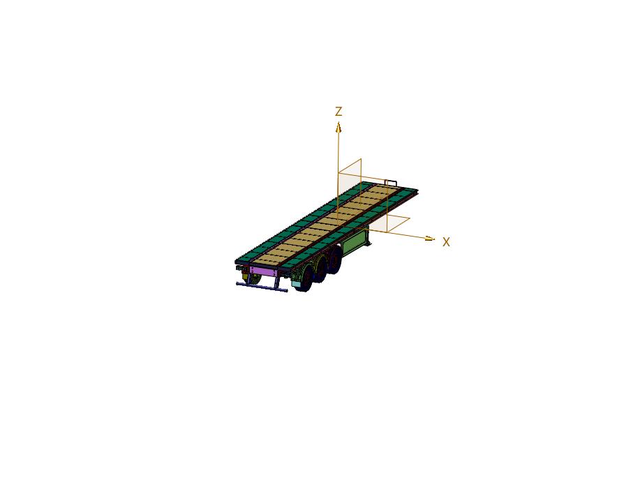 轻体出口型集装箱平板运输车
