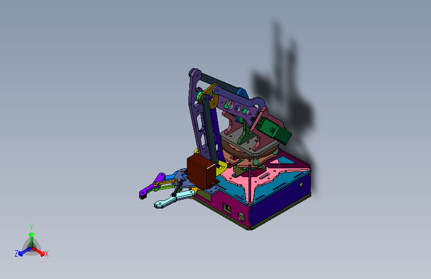 三自由度3D打印机械手臂