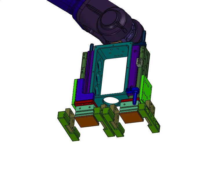 双零件夹持机器人抓手