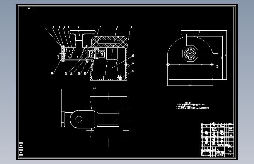 小型家用电动绞肉机的设计含CAD图纸+说明书+PPT
