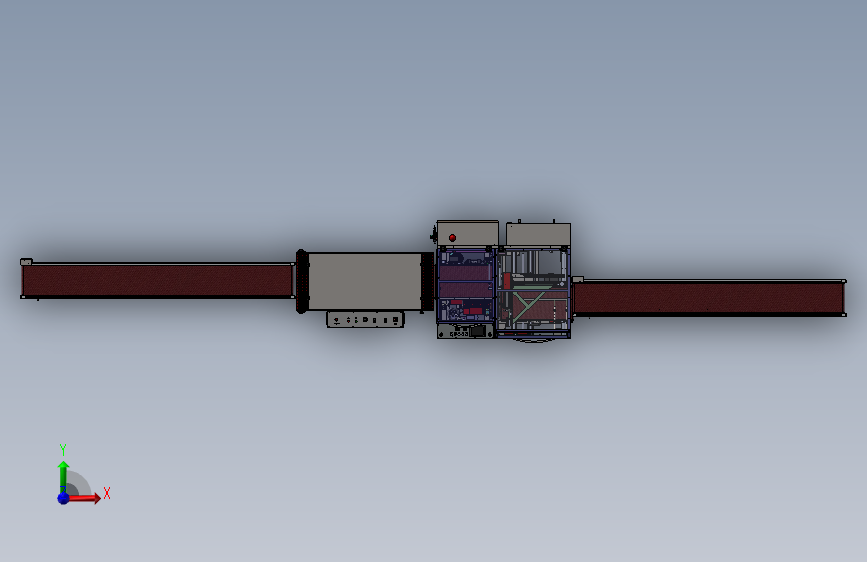 边封收缩机封切机热收缩机3d图纸自动包装套袋封口收缩机