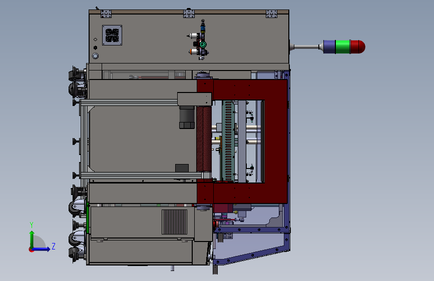 边封收缩机封切机热收缩机3d图纸自动包装套袋封口收缩机