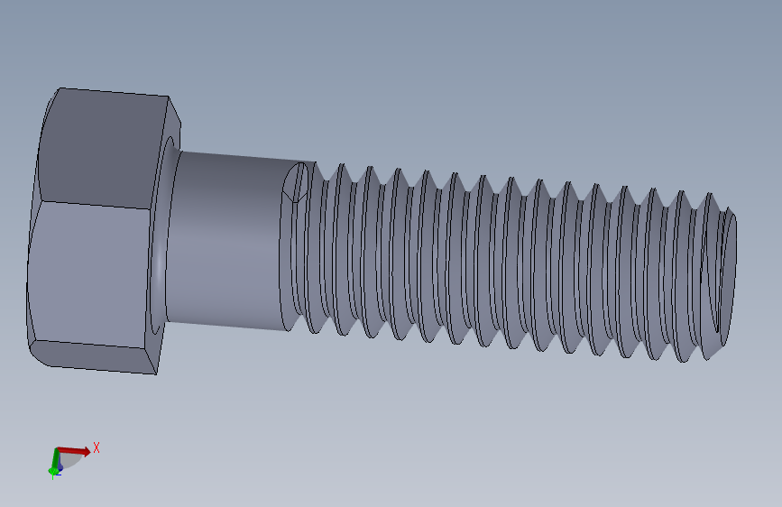 UNC 六角螺栓-Hex Bolt 0.375-16 x 1.25.SLDPRT