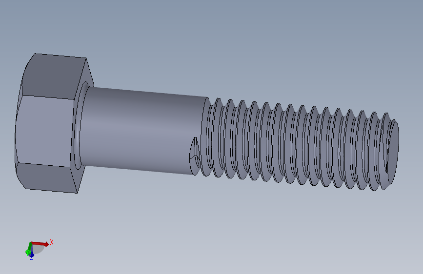 UNC 六角螺栓-Hex Bolt 0.500-13 x 2.SLDPRT